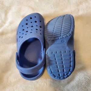 Kids Blue Slip-On Clog Sandals with Heel Strap